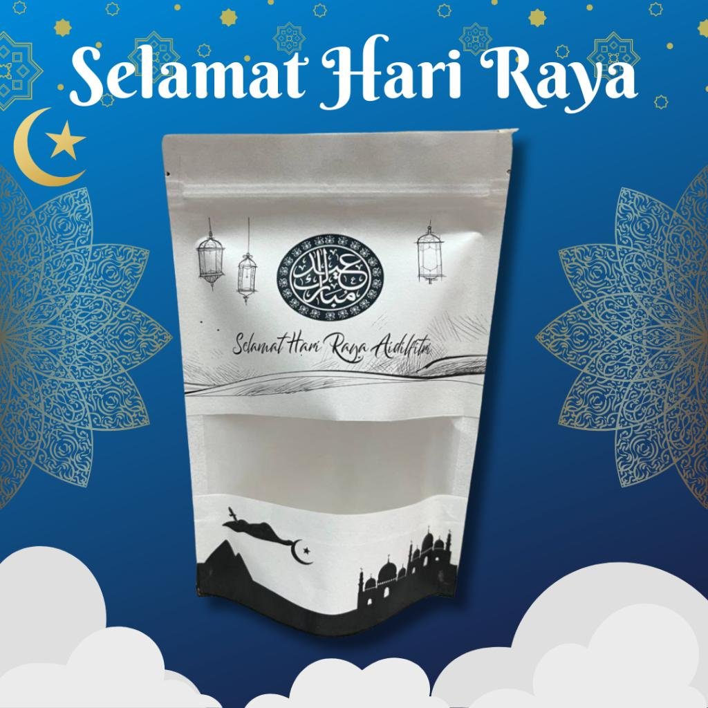 [DESIGN RAYA] 50pcs Ziplock Raya, Kurma Food Packaging, Ziplock Printing Ramadhan, Ziplock Printing Hari Raya