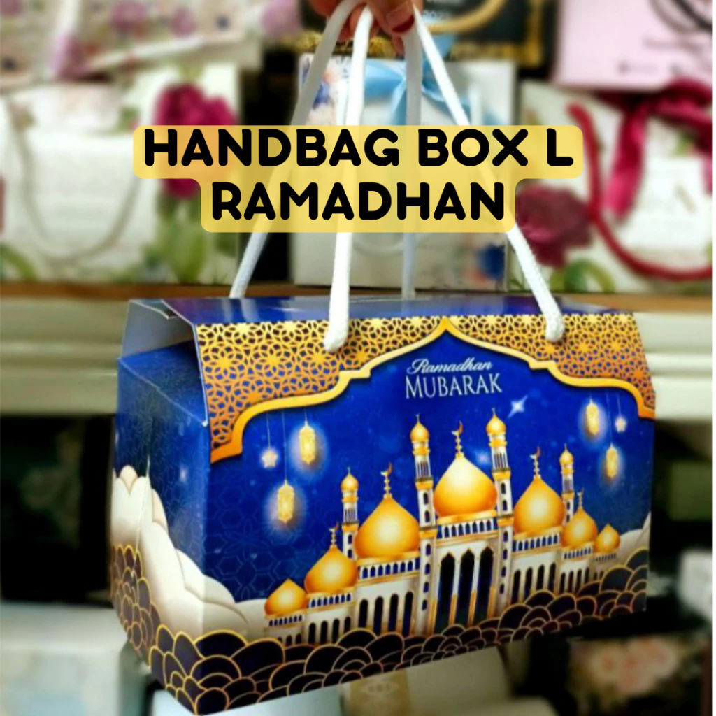 [READYSTOCK] 10 PCS RAMADHAN HANDBAG BOX L / PACKAGING KURMA / KOTAK KURMA / RAMADHAN BOX / GIFTBOX RAMADHAN MURAH