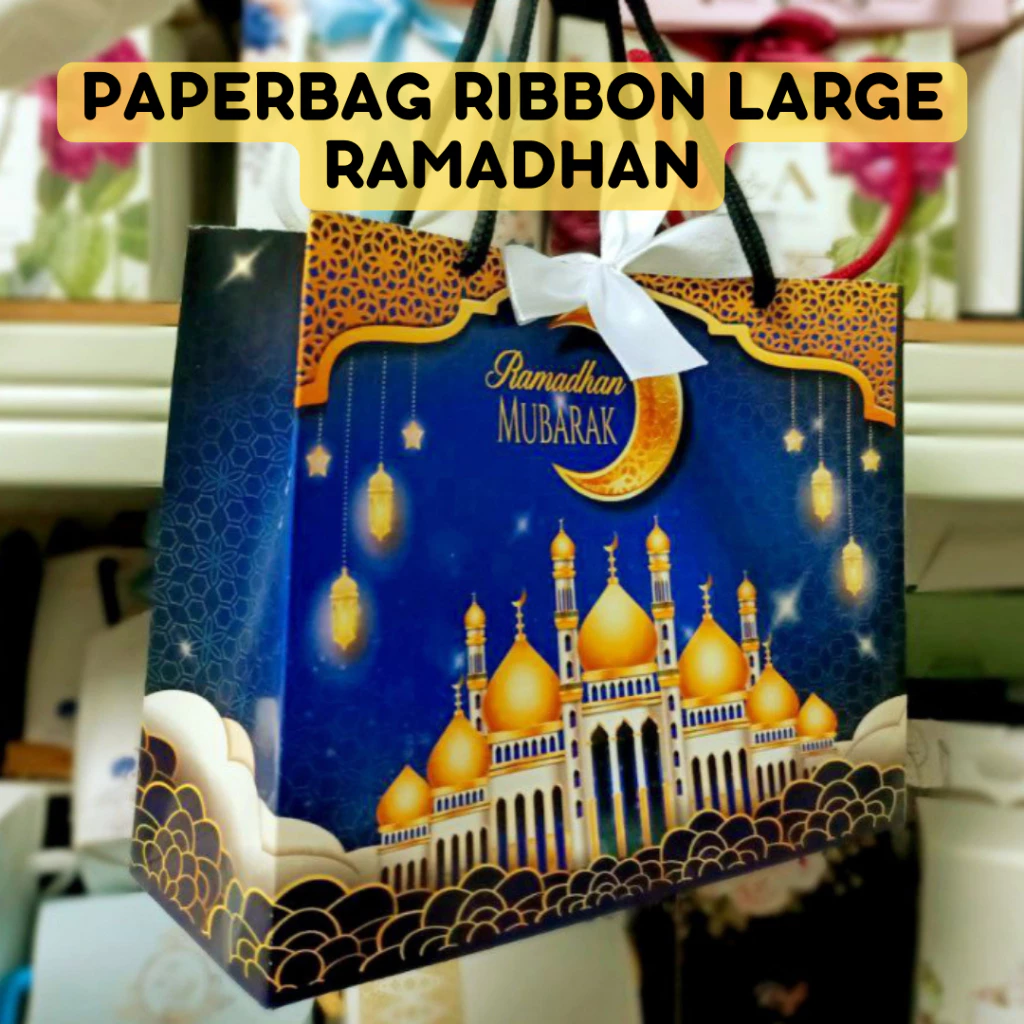 [READYSTOCK] 10PCS RAMADHAN PAPERBAG RIBBON  L / PACKAGING KURMA / KOTAK KURMA / RAMADHAN BOX / GIFTBOX RAMADHAN MURAH