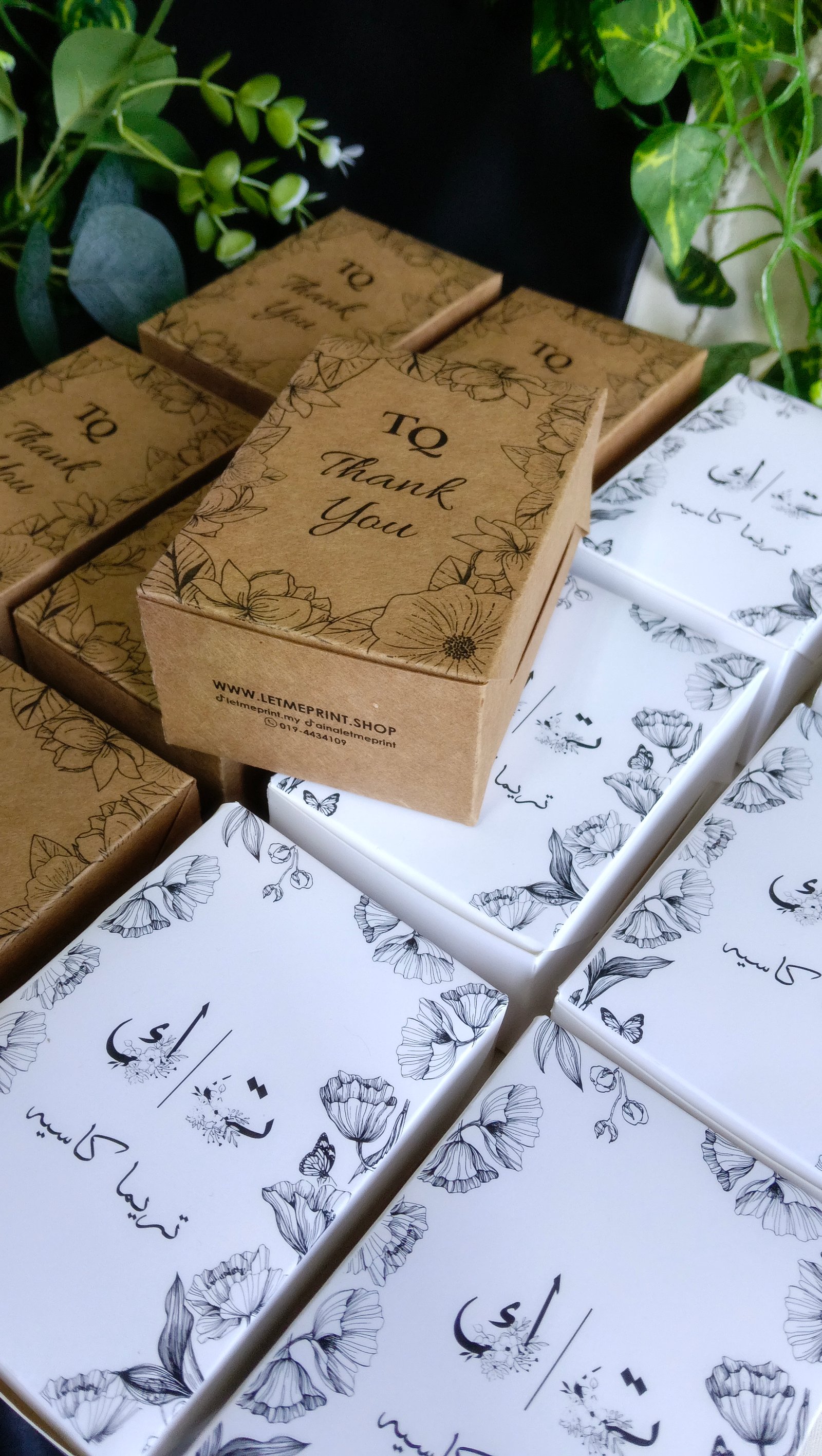 [100PCS] Mini box doorgift FLAT BOX X (BW) Weeding/Gift/Goodies